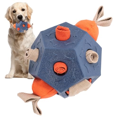 Futterspender Hundespielzeug - Robuste Kauspielzeuge Mit Leckerli Spender Für Starke Kauer,Förderball Mit Quietscher Für Kleine, Mittelgroße & Große Hunderassen Zur Zahnpflege, Nasenarbeit & Futterspender Hundespielzeug - Robuste Kauspielzeuge Mit Leckerli Spender Für Starke Kauer,Förderball Mit Quietscher Für Kleine, Mittelgroße & Große Hunderassen Zur Zahnpflege, Nasenarbeit & von Liqzirtu