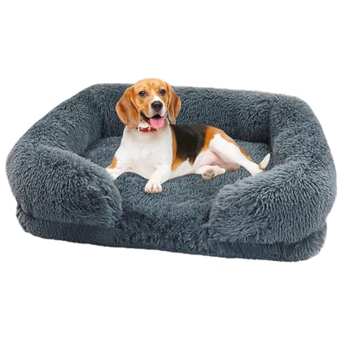 Hundebett – Hundebett, Bequeme Hundehütte, abnehmbare, Bequeme, beruhigende Haustierbett-Matte, orthopädisches Eier-Baumwoll-Haustierbett mit waschbarem Bezug, stabile Hundematratze, von Liqzirtu