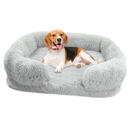 Hundebett – Hundebett, bequeme Hundehütte, abnehmbare, bequeme, beruhigende Haustierbett-Matte, orthopädisches Eier-Baumwoll-Haustierbett mit waschbarem Bezug, stabile Hundematratze, von Liqzirtu