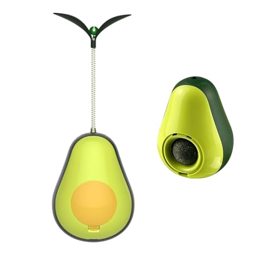 Liqzirtu Kauspielzeug Kitty, Katzenspielzeug - Avocado Shape Multifunction Catnip Treat Dispenser | Cat Slow Feeder, Pet Treat Puzzle Teaser zur Förderung einer gesunden Ernährung, von Liqzirtu