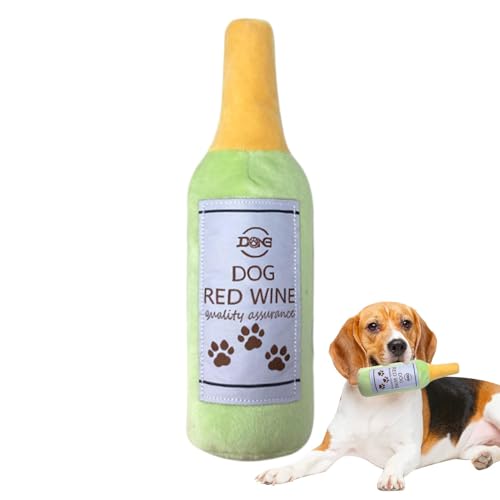 Liqzirtu Plüsch Flasche Hundespielzeug, Hundemande -Spielzeugflasche - Ausgestopfte Bierflasche kauen Quietschplätze - Welpe -Thing -Thing -Thing -interaktive Hundeladers, Anreicherung von von Liqzirtu