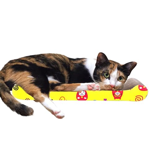 Wellpappe Katzenkratzer | Katzenkratzen Karton Pad - Verschleißfeste Katzenkratz-Loungebett Spielzeug für Indoor-Katzen, kleine Kätzchen Spielen schlafen von Liqzirtu