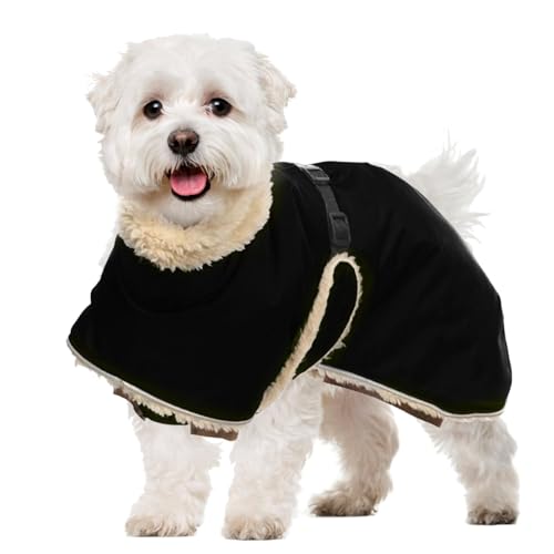 Winter-Hundejacke – wasserdichte Schneejacke für kleine Hunde | Kaltwetter-Hundejacke für große, mittelgroße und kleine Hunde mit Verstellbarer Schnalle von Liqzirtu