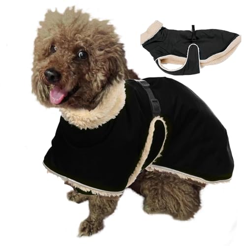 Winter-Hundejacke – wasserdichte Schneejacke für kleine Hunde | Kaltwetter-Hundejacke für große, mittelgroße und kleine Hunde mit Verstellbarer Schnalle von Liqzirtu