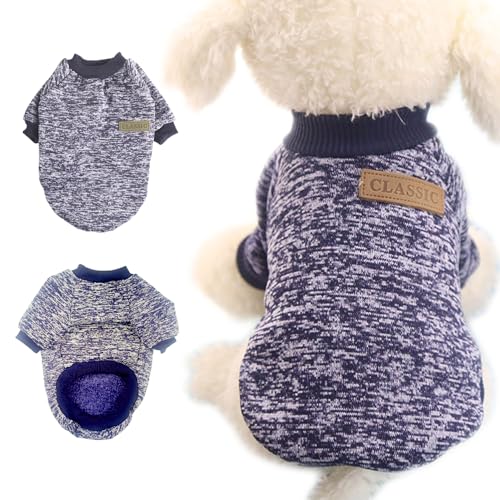 Warme Hunde Pullis,Haustier Pullover Grau,Hundepullover Winter,Haustierkleidung Katze,Sweater Hunde,Hund Kleidung,Hundepullover für Kleine und mittelgroße Hunde von Lircentoud