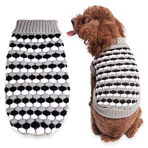 Warme Hunde Pullis,Haustier Pullover Grau,Hundepullover Winter,Haustierkleidung Katze,Sweater Hunde,Hund Kleidung,Hundepullover für Kleine und mittelgroße Hunde von Lircentoud