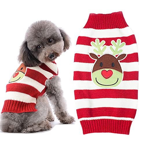 Pullover Haustier Weihnachten,Weihnachtspullover Hund,Kleidung Hund Weihnachten,Hunde Pulli Weihnachten,Sweater Haustier Weihnachten,Warme Hundepullover Winter,Kostüm Weihnachten für Hunde von Lircentoud