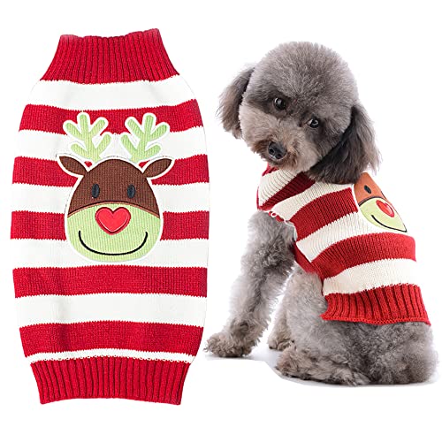 Pullover Haustier Weihnachten,Weihnachtspullover Hund,Kleidung Hund Weihnachten,Hunde Pulli Weihnachten,Sweater Haustier Weihnachten,Warme Hundepullover Winter,Kostüm Weihnachten für Hunde von Lircentoud