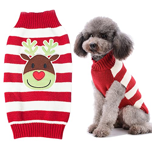 Pullover Haustier Weihnachten,Weihnachtspullover Hund,Kleidung Hund Weihnachten,Hunde Pulli Weihnachten,Sweater Haustier Weihnachten,Warme Hundepullover Winter,Kostüm Weihnachten für Hunde von Lircentoud