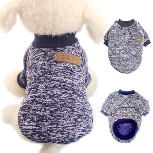 Warme Hunde Pullis,Haustier Pullover Grau,Hundepullover Winter,Haustierkleidung Katze,Sweater Hunde,Hund Kleidung,Hundepullover für Kleine und mittelgroße Hunde von Lircentoud