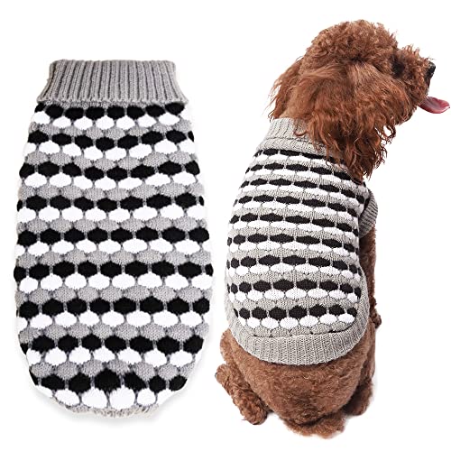 Warme Hunde Pullis,Haustier Pullover Grau,Hundepullover Winter,Haustierkleidung Katze,Sweater Hunde,Hund Kleidung,Hundepullover für Kleine und mittelgroße Hunde von Lircentoud