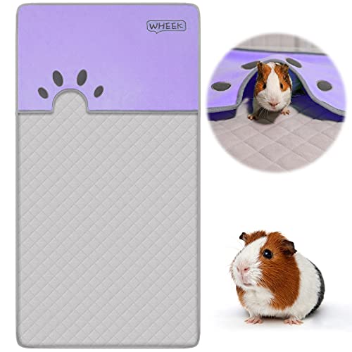 Meerschweinchen Zubehoer - 120 × 61 cm Meerschweinchen Käfig Pipipads mit Tunnel, Kleintierhöhle Buddelkiste für Kaninchen Hamster Katzen Chinchilla, Hochabsorbierende Matte, Guinea Pig Cage Liner von Lisol