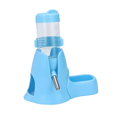 Hamster-Wasserflasche für kleine Haustiere, automatische Trinkflasche, zum Aufhängen, Wasserfütterung, automatischer Spender mit Futterbehälter, zum Aufhängen für kleine Frettchen, (80 ml, blau) von Litewoo