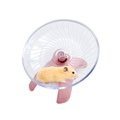 Litewoo Hamsterspielzeug mit Rädern, fliegende Untertasse, leiser Laufspinner, für Rennmäuse, Ratten, Mäuse, Hamster und andere Kleintiere (Hellrot) von Litewoo