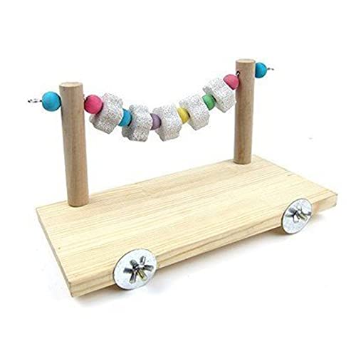 Litewood Holz Ständer Plattform Bird Zähne Care Kauen Papageien Mineralien Stein Sticks Molar Spielzeug Springboard Spielzeug Zubehör von Litewoo