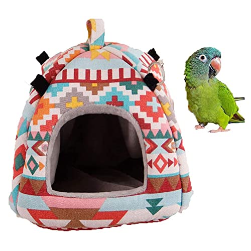 Vogelnest Hängematte Zelt Bett Spielzeug für Sittiche Nymphensittiche Sittiche Sittiche Kakadu Afrika Grau Amazon Wellensittich Lovebird Finken Kanarienvogel Klein Mittel Papagei Hamster Ratte von Litewoo