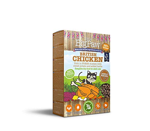 Little BigPaw British Chicken Komplett-Trockenfutter für ausgewachsene Katzen, 375 g von Little BigPaw