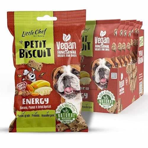 Little Chef 'Petite Biscuit' Hundeleckerlis mit Präbiotika & Superfoods - Erhöht Energieniveau - Natürlich, vegan & getreidefrei - 1 Stücke von Little Chef Pet Bakery