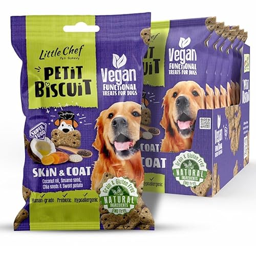 Little Chef 'Petite Biscuit' Hundeleckerlis mit Präbiotika & Superfoods - Für gesunde Haut & Fell - Natürlich, vegan & getreidefrei - 1 Stücke von Little Chef Pet Bakery