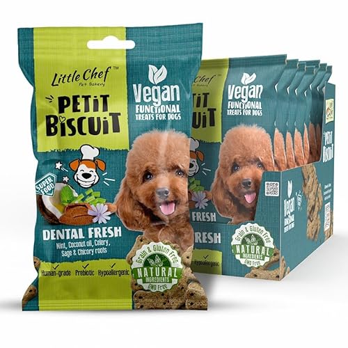 Little Chef 'Petite Biscuit' Hundeleckerlis mit Präbiotika & Superfoods - Für gesunde Zähne - Natürlich, vegan & getreidefrei - 1 Stücke von Little Chef Pet Bakery