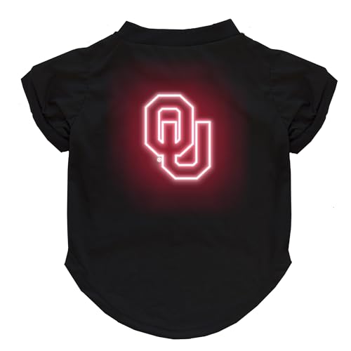 Littlearth NCAA Neon Pet T-Shirt Oklahoma Sooners von Little Earth Productions