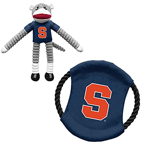 Littlearth NCAA Syracuse Hundespielzeug mit orangefarbener Socke und Fliegender Scheibe, Einheitsgröße von Little Earth Productions