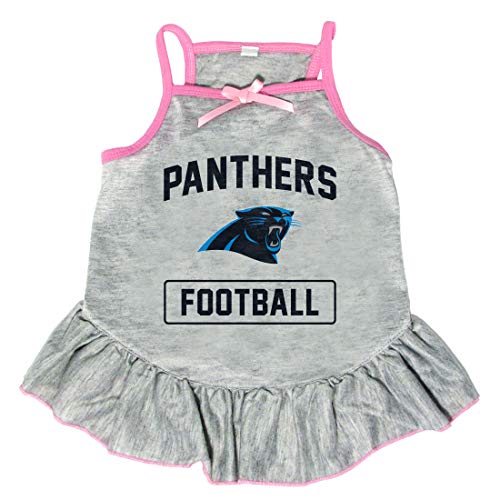 Littlearth NFL Carolina Panthers Haustierkleid mit Team-Logo und Name, Größe S, Grau von Little Earth Productions