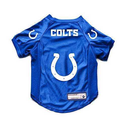 Littlearth NFL Indianapolis Colts NFL Indianapolis Colts Stretch-Trikot für Hunde und Katzen, Stretch-Stoff, Team-Farbe, Größe L (320156-COLT-L-1) von Little Earth Productions