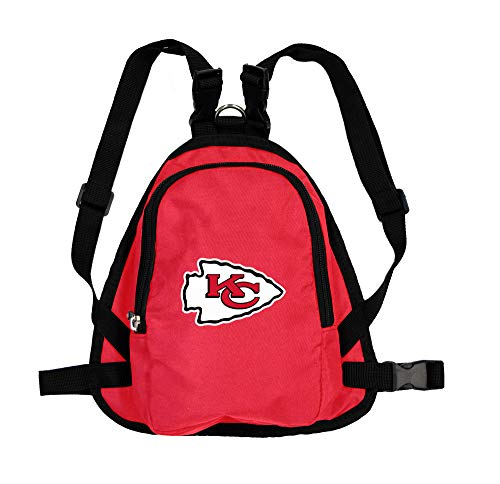 Littlearth NFL Kansas City Chiefs Pet Mini Rucksack, Medium, Team-Farbe von Little Earth Productions