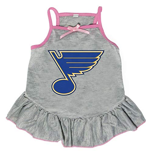 Littlearth NHL Columbus Haustierkleid, Blau, Unisex, St. Louis Blues Haustierkleid, 520144-BLUE-S, grau, S von Little Earth Productions