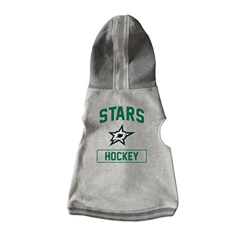 Littlearth NHL Dallas Stars Haustier-Kapuzenpullover, Unisex, für Erwachsene, Grau, Größe M von Little Earth Productions