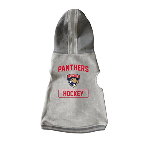 Littlearth NHL Florida Panthers Haustier-Kapuzenpullover, Unisex, für Erwachsene, Grau, Größe L von Little Earth Productions