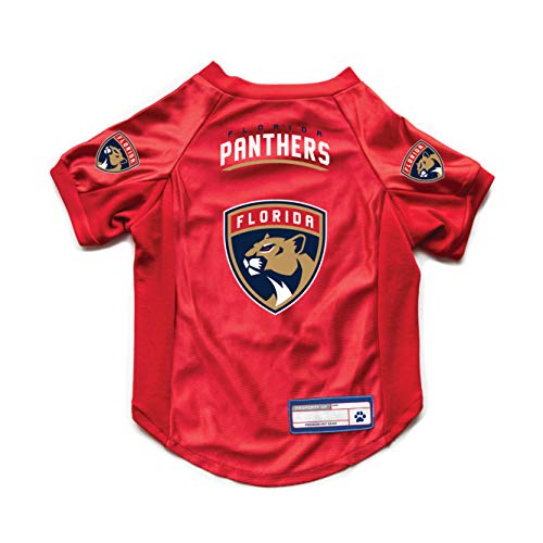 Littlearth Florida Panthers NHL Stretch-Haustier-Trikot für Hunde, Rot, M von Little Earth Productions