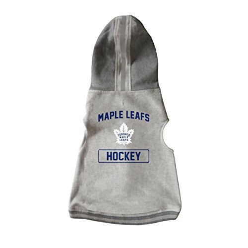 Littlearth NHL Toronto Maple Leafs Haustier-Kapuzenpullover, Unisex, für Erwachsene, Grau, Größe L von Little Earth Productions