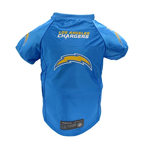 Littlearth Pets NFL Los Angeles Chargers Premium Haustier-Trikot – Sport-Trikot für Hunde und Katzen, Team-Farbe, Größe L von Little Earth Productions