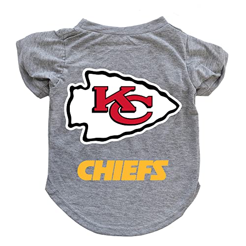 Littlearth Kansas City Chiefs NFL Hund T-Shirt, Baumwolle/Polyester, Teamfarbe, L (Neck: 14", Girth: 20"-25", Back: 15") von Little Earth Productions