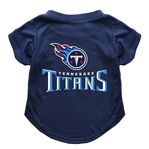 Littlearth Unisex-Erwachsene NFL Tennessee Titans Haustier-T-Shirt, Team-Farbe, Größe M von Little Earth Productions