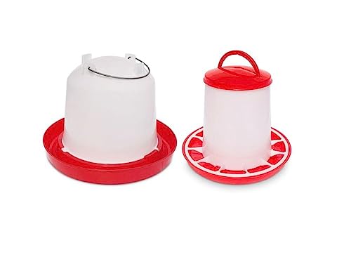 Little Family Members Chicken Feeder and Waterer Set Large Capacity von Little Family Members