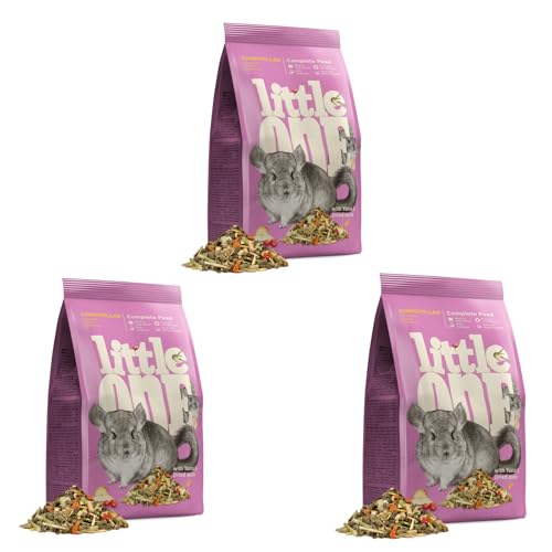 Little One Alleinfutter für Chinchillas | 3er Pack | 3 x 400 g | Speziell für die Ernährungsanforderungen von Chinchillas | Zur Deckung des Nährstoffbedarfs von Little One