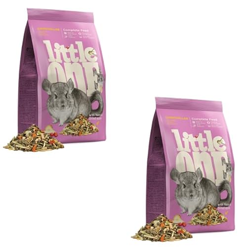 Little One Alleinfutter für Chinchillas | Doppelpack | 2 x 400 g | Speziell für die Ernährungsanforderungen von Chinchillas | Zur Deckung des Nährstoffbedarfs von Little One