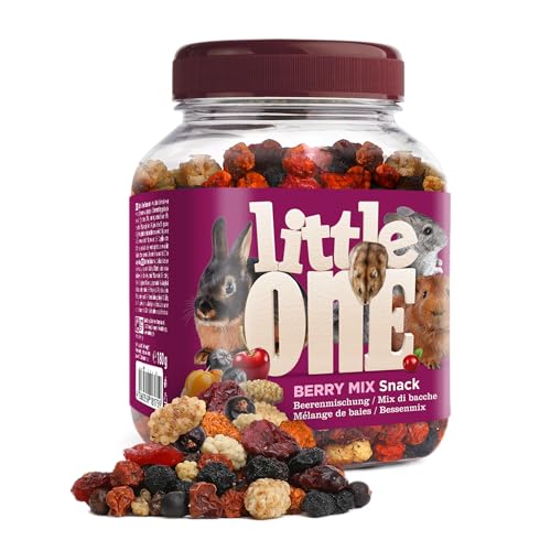 Little One Berry Mix | 180 g | Ergänzungsfutter für Nagetiere und Zwergkaninchen | Mit getrockneten Vogelbeeren, Preiselbeeren, Rosinen, Kirschen, Wacholder, Aronia und Goldbeeren von Little One