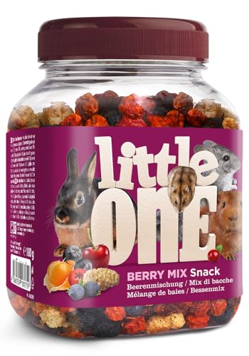 Little One Berry Mix | 180 g | Ergänzungsfutter für Nagetiere und Zwergkaninchen | Mit getrockneten Vogelbeeren, Preiselbeeren, Rosinen, Kirschen, Wacholder, Aronia und Goldbeeren von Little One