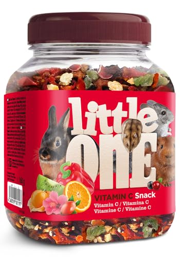 Little One Vitamin C Snack | 160 g | Ergänzungsfuttermittel für Nagetiere und Zwergkaninchen | Besteht aus Einer Beeren-, Früchte- und Gemüsemischung | Enthält Vitamin C von Little One