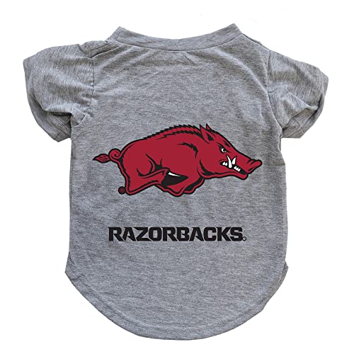 Littlearth NCAA Arkansas Razorbacks Haustier-T-Shirt für Erwachsene, Team-Farbe, Größe S von Little Earth Productions