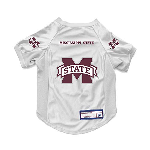 Littlearth NCAA Mississippi State Bulldogs Stretch Pet Jersey, Team-Farbe, Größe M von Little Earth Productions