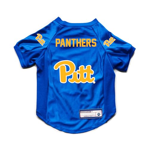 Littlearth NCAA Pittsburgh Panthers Stretch-Haustier-Trikot, Team-Farbe, Größe S von Little Earth Productions