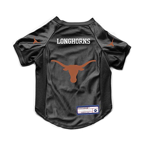 Littlearth NCAA Texas Longhorns Stretch Haustier-Trikot für Erwachsene, Teamfarbe, Größe XS von Little Earth Productions