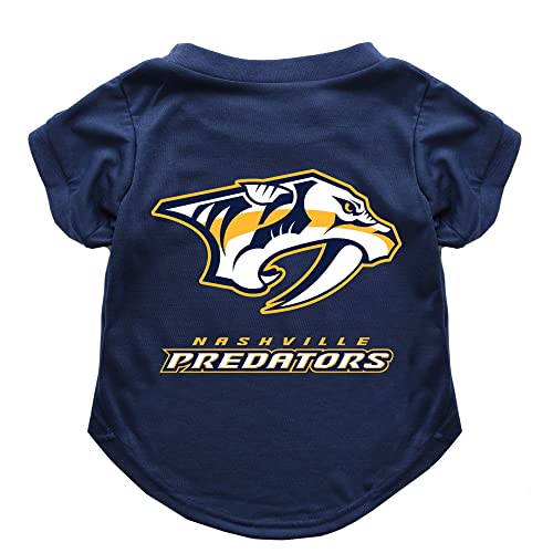 Littlearth NHL Nashville Predators Haustier-T-Shirt, Unisex, für Erwachsene, Team-Farbe, Größe M von Little Earth Productions