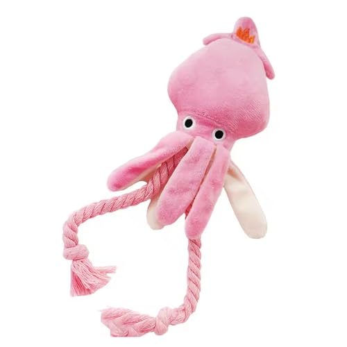 LiuXaofei 1Pc Haustier Plüsch Spielzeug for kleine große Hunde Katzen Molar Training Quietschspielzeug Octopus Form Interaktives Seil Hundezubehör(7) von LiuXaofei