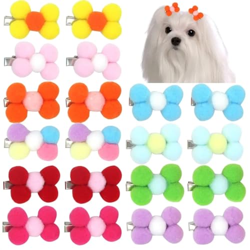 LiuXaofei 50/100 stücke Tierhaar-Accessoires Haustier Hund Haarschleifen Clips Pflegeprodukte Mode Bonbonfarben Haustier Hund Haarschleifen(100pcs) von LiuXaofei